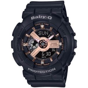 G-Shock BA110RG Baby-G Rose Gold Black watch BNIB